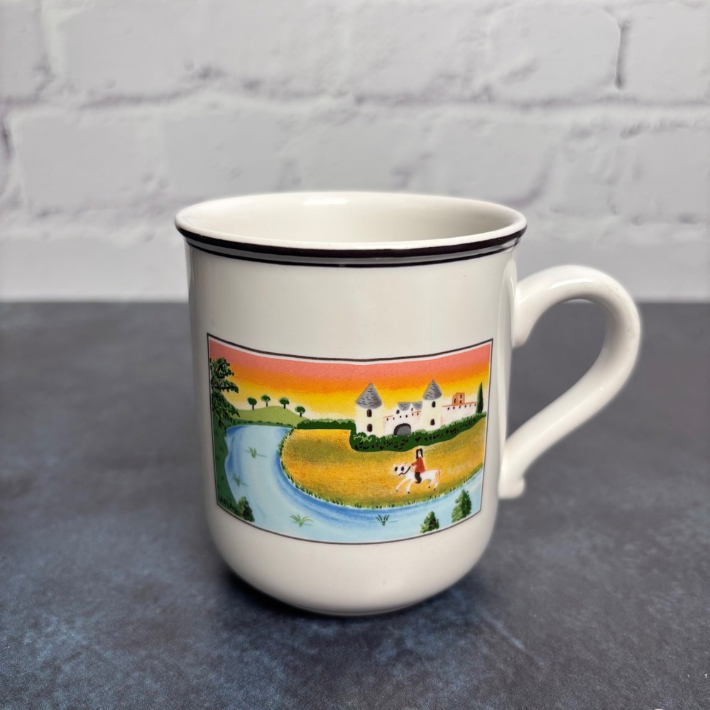 Villeroy & Boch Design Naif Vitro Porcelain Mug Countryside River Rooster